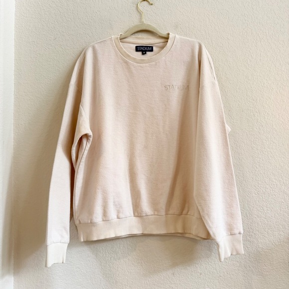 Stadium Goods Other - Stadium Goods Mens Cream Cotton Embroidered Logo Crewneck Sweatshirt Medium